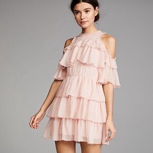 Alice & Olivia Nichola Silk Ruffle Party Dress Sz 8